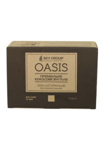 Уголь Oasis 1кг кубик 25 мм в упаковке - фото №1 Аромадим